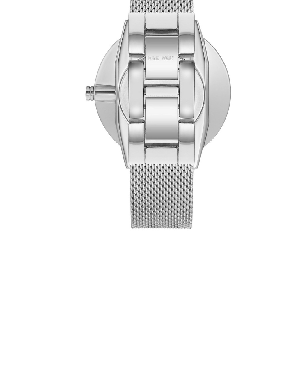 Nine West Women's Quartz Silver-Tone Stainless Steel Mesh Band Watch - Picture 2 of 3